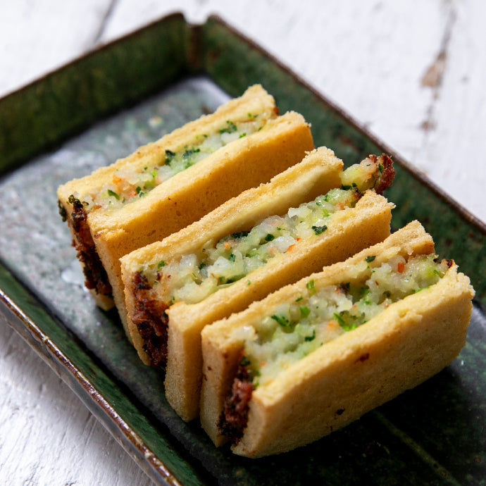 高野豆腐のエビトースト風