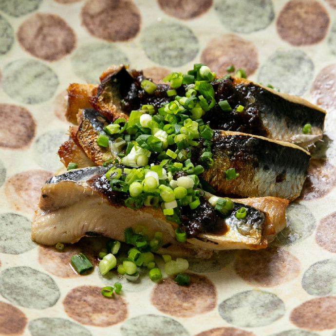 いわしの重ね焼き　肝ソース
