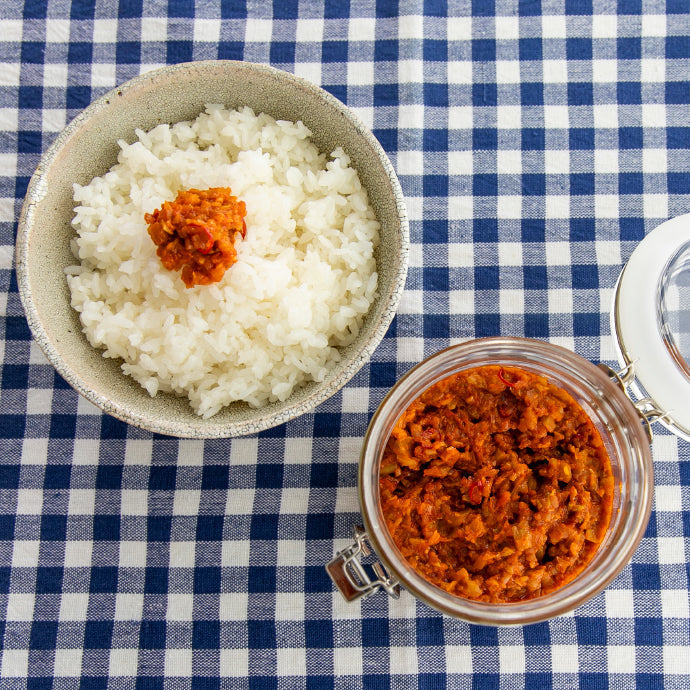 ナスで作る食べるラー油