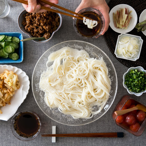 ツルっと喉ごし、もちっと食感！半田手延そうめん2種セット（1.2kg）